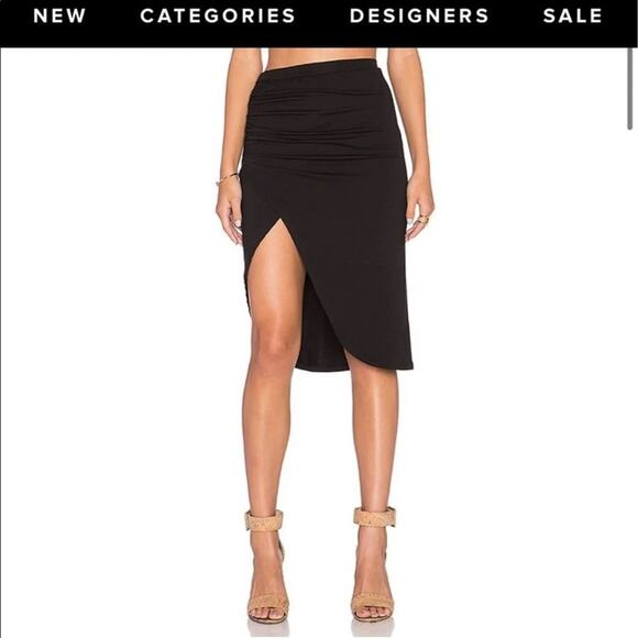 NWT Rachel Pally Effie Black skirt with side high slit size XS - Picture 3 of 9